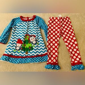 Penguin Christmas Outfit size 6